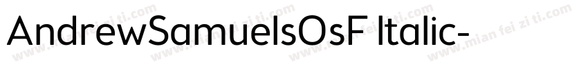 AndrewSamuelsOsF ltalic字体转换